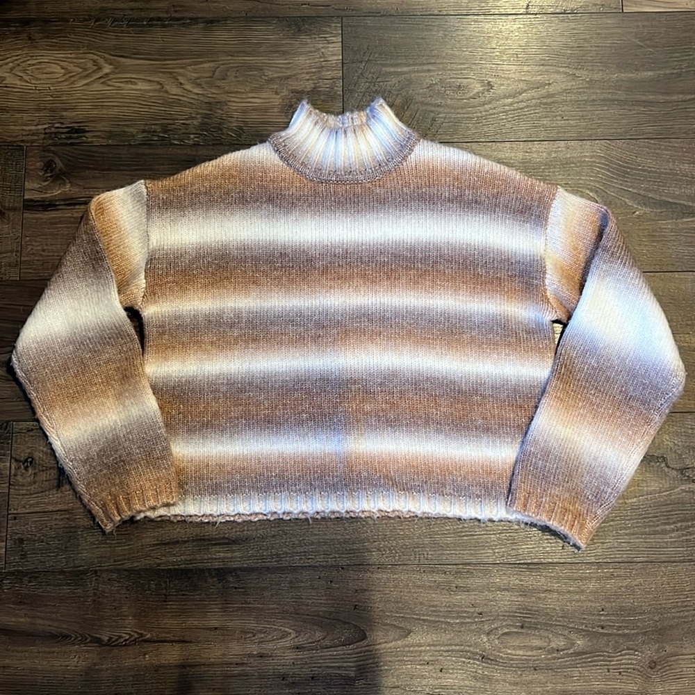 Z SUPPLY BOXY TURTLENECK OMBRÉ SWEATER